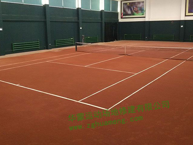 中央直屬糧庫(kù)紅土網(wǎng)球場(chǎng)建造